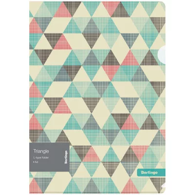 Папка-уголок Berlingo "Triangle", А4, 200мкм, с рисунком 299398