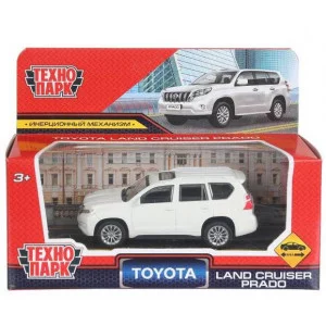 Машина металл TOYOTA LAND CRUISER PRADO 10,5см,инерц,белый, 407293
