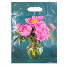 Пакет с прорубной ручкой ТИКО Любимые пионы 40*31 1136