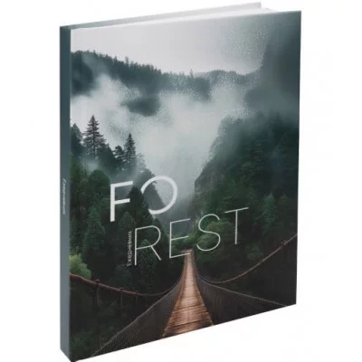 ЕЖЕДНЕВНИК А5,128л. ТУМАННЫЙ ЛЕСНОЙ ПЕЙЗАЖ (128-9902) 7БЦ, матовая лам, пена гл,недат 128-9902