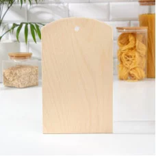 Доска разделочная с отверстием, 25x15 см, фанера 9312824