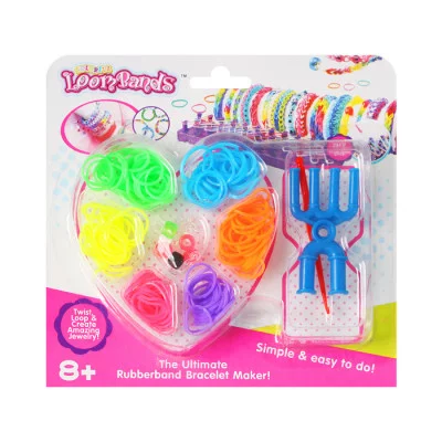 Набор резинок для плетения (рогатка плетения,крючок,резинки,крепления) в блистере с европодвесом DV-6719