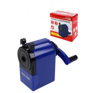 Точилка для карандашей механическая 1 отвестие, d=8мм (ТК-4649) пластик корпус, черный/синий ТК-4649