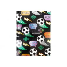 Записная книжка ДЛЯ МАЛЬЧИКОВ А5 80л. ФУТБОЛ И ПИКСЕЛИ 80-5936 7БЦ, твин-лак, хол. фольга