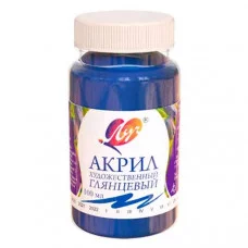 Краска акрил глянцевая 100мл голубая ЛУЧ 30С 1843-08 163679