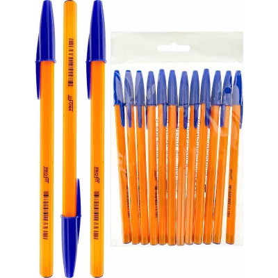 TM"Profit"Набор ручек шариковых "ОРАНЖ БАЗОВАЯ"12 шт,СИНИЕ ЧЕРНИЛА (НР-3362) оранж кор144мм,d=1мм НР-3362