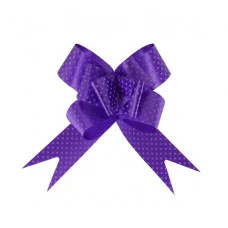 Бант-бабочка с принтом Горошек, 3 см, фиолетовый БЛ-6499