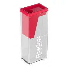 Точилка пластиковая Berlingo "Classic Pro" 1 отверстие, контейнер, ассорти  266924