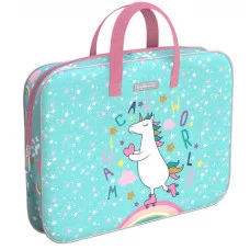 Папка текстильная на молнии ErichKrause с ручками Rainbow Skate, A4+ 54658