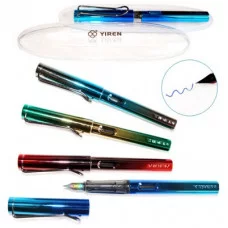 Ручка перьевая "Металлик", в пласттфутляре, поршнев.,пластик,цв.асс 9906 298654