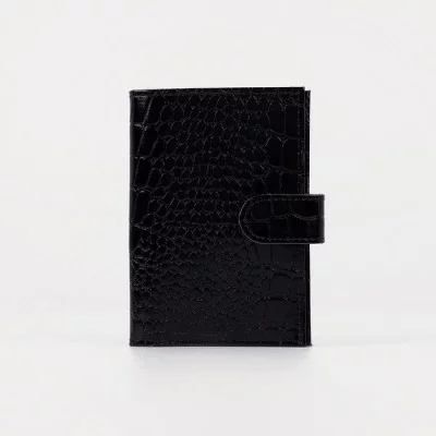 Обложка д/автодок, 10,5*1,4*13,5; крокодил черный 5069278