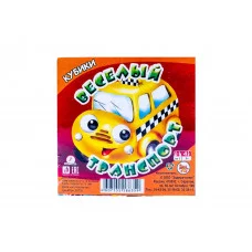 Кубик Веселый транспорт (4куб) картон 4607155186359