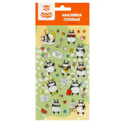 Наклейки гелевые Мульти-Пульти "Панда", 22*10см, пакет европодвес 367279