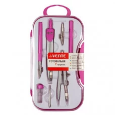 Готовальня 07 предмета циркуль 120мм металл ассорти е/п DEVENTE 5093601 154130