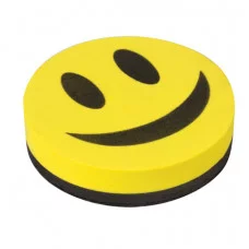 Стиратель магнитный для магнитно-маркерной доски круглый диаметр 90 мм Смайлик STAFF 236751