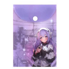Папка-конверт на кноп А6 (115*165мм) 0,15мм КОКОС Аниме милашка 240334 непрозрачная с рисунком 240334