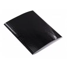 Тетрадь 48л., А5, клетка, Alingar "Black Croco  metallic", скрепка, дизайнерский картон, тиснение, блок офсет, 100% белизна AL12393