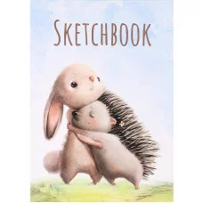 Скетчбук Ёжик и зайчик А5, 48л, КБС (офсет) С48-4198