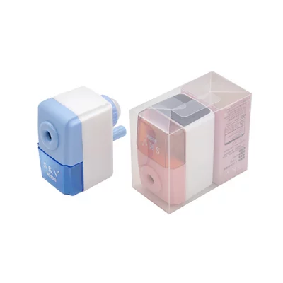 Точилка механическая SKV DA-65/CZ-316/CK-180 "Прямоугольная двухцветная" 1 режим, 8*5*4.5см, цвета ассорти №6600 320270