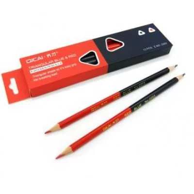 Карандаш двухцветный CZ-137 "Синий/Красный" трехгранный, деревянный, заточенный №2203 326920