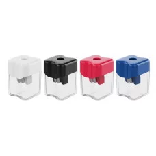 Точилка пластиковая ErichKrause Wave Mini, Classic, с контейнером, ассорти  60042