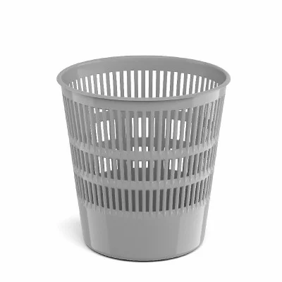 Корзина для бумаг сетчатая пластиковая ErichKrause Classic, 12л, серый 55939