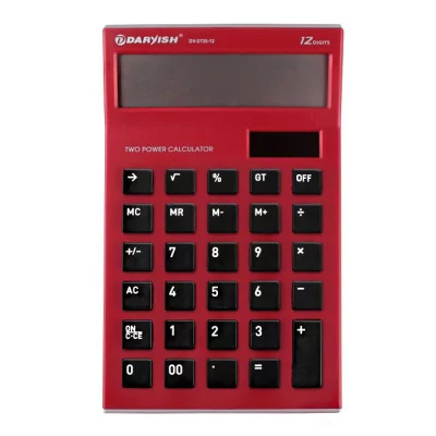 Калькулятор настольный 12 разр. "Darvish" 109*174*26мм красный DV-2725-12R