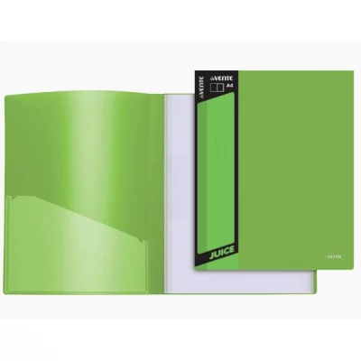 Папка с 30 вкладышами "deVENTE. Juicy" A4, 450 мкм, вкладыши 030 мкм, фактура "песок" внешний карман со сменной этикеткой, внутренний карман, индивидуальная маркировка, непрозрачная салатовая 3105700