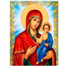 Набор для творчества Алмазная мозаика 40*50,см KiKi "Казанская икона Божьей Матери" на подрамнике полная выкладка ALM081