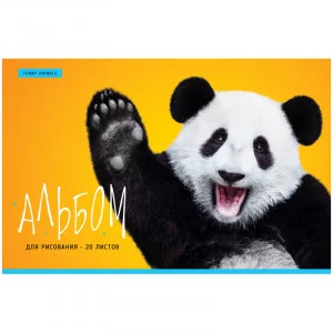 Альбом для рисования 20л А4 на скрепке ArtSpace Животные Funny panda Спейс 303977