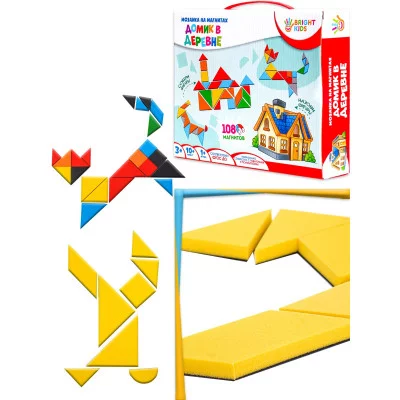 BRIGHT KIDS. Мозаика на магнитах. ДОМИК В ДЕРЕВНЕ (ИН-2428) ИН-2428
