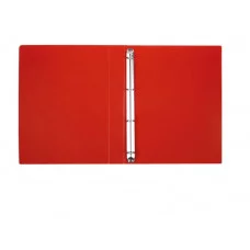 Папка на 4 кольцах СТАММ А4, 40мм, 500мкм, пластик, красная 343120