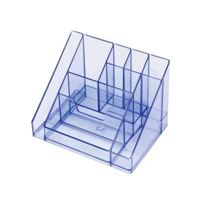 Подставка-органайзер "Каскад", пластик, тонир.голубой ОР15