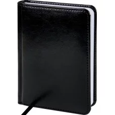 ЕЖЕДНЕВНИК А6, 128л. недатир. TOUCH SKIN - DEEP BLACK (128-3184) кожзам (черный) 128-3184