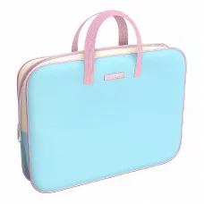 Папка текстильная на молнии ErichKrause с ручками Light Blue, A4+ 54678