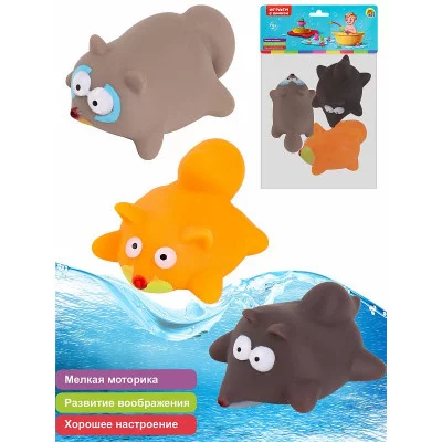 Набор пищалок для купания "Вместе веселее-2"(3шт. в пакете) (Арт. И-6977)