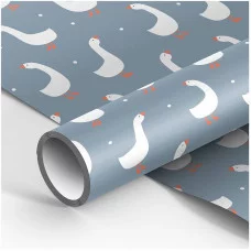 Упаковочная бумага 1шт глянц. 70*100см, MESHU "Гуси", 80г/м2 358099