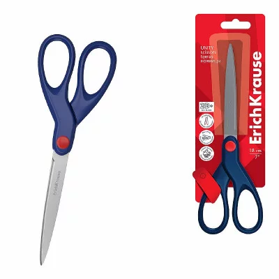 Ножницы ErichKrause Unity, 18 см, синий  60845