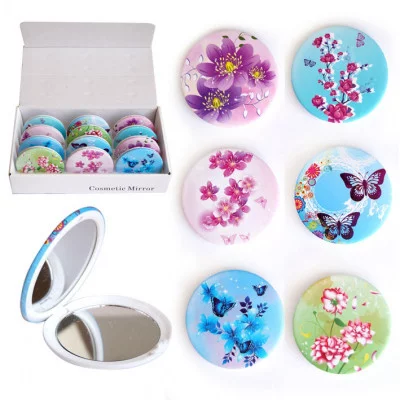 Зеркало "Цветы", D-7см, пластик, асоорти 2020-4 J.Otten