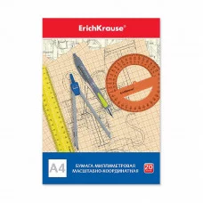 Бумага масштабно-координатная на клею ErichKrause, А4, 20 листов 49725