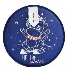 Сани-ледянка c принтом 34,5см цв. т.синий МТ11117