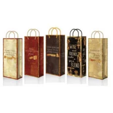 Пакет подарочный бумажный под бутылку Высказывания 12,3*36,2*7,8 1610