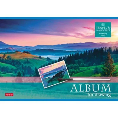 АЛЬБОМ для рисования 48л А4ф на скобе серия -Моменты вдохновения- Аль4829