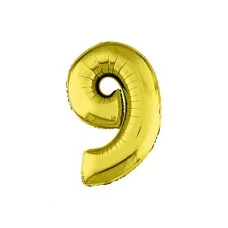 Шар Agura цифра 9 золото (40\'/102см, 1 шт) 753965