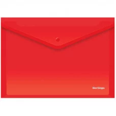 Папка-конверт на кнопке А4, 180мкм, красная BERLINGO* 134797