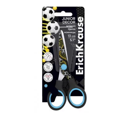 Ножницы ErichKrause Junior Decor Sport DNA, с принтом на лезвиях, 13см  60490