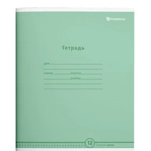 Тетрадь 12 л. кл. Schoolformat ПАСТЕЛЬНО-ЗЕЛЕНАЯ мел. карт. ВД-лак 238550