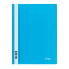 Папка-скоросшиватель пластик. СТАММ А4, 120мкм, голубая с прозр. верхом 355663