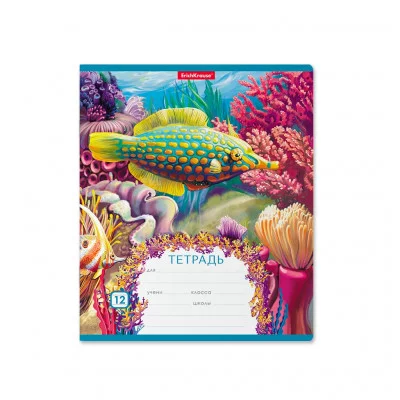 Тетрадь 12л линейка мелов "Подводный мир" ERICH KRAUSE 46545 022620
