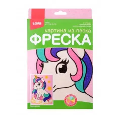 Фреска. Картина из песка "Единорожка" Пз/ф-017